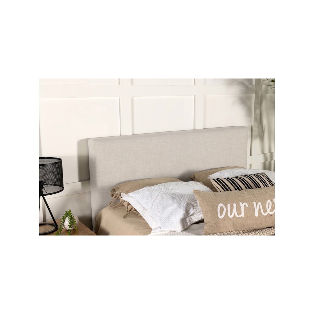 Pirro Upholstered King Panel Headboard Sand. Picture 7