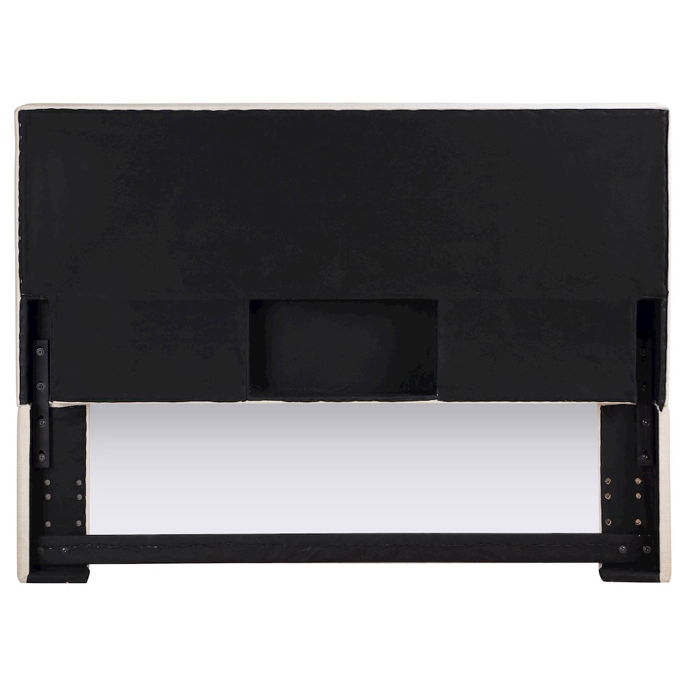 Pirro Upholstered King Panel Headboard Sand. Picture 5