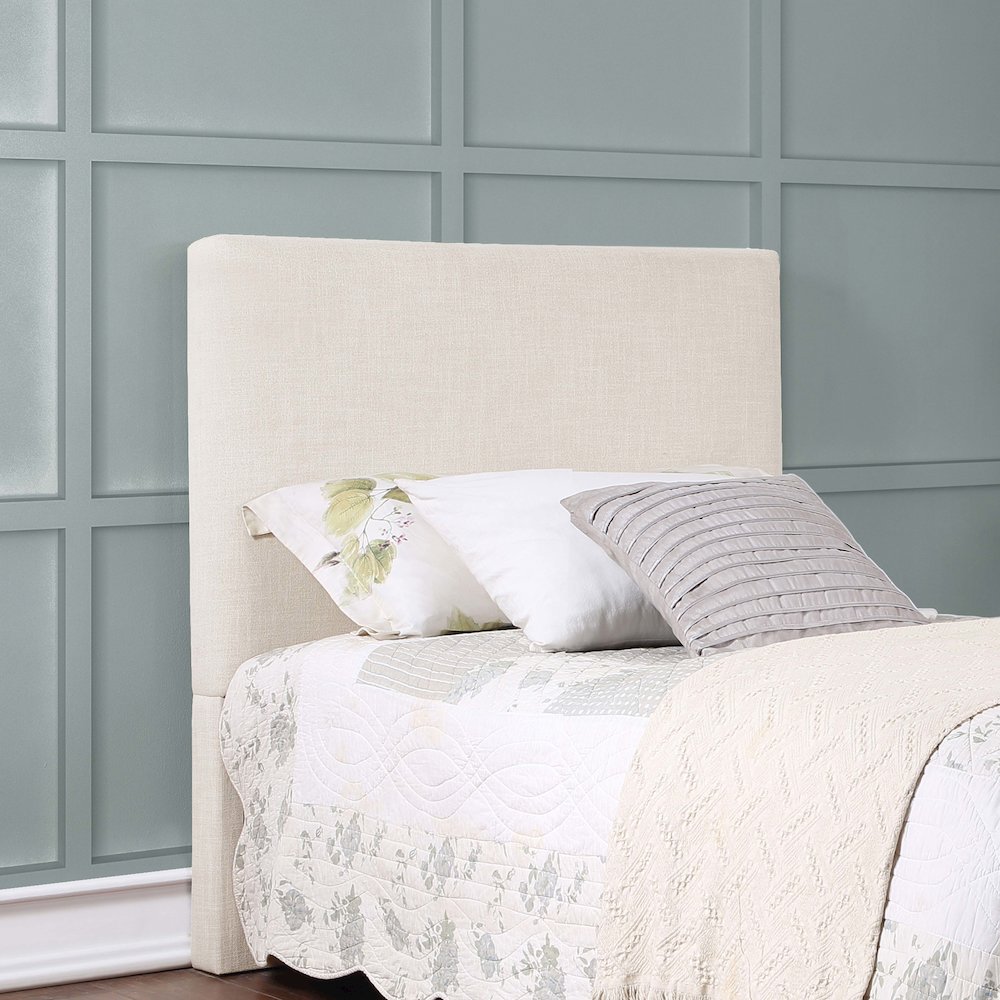 Pirro Upholstered Twin Panel Headboard Sand. Picture 7
