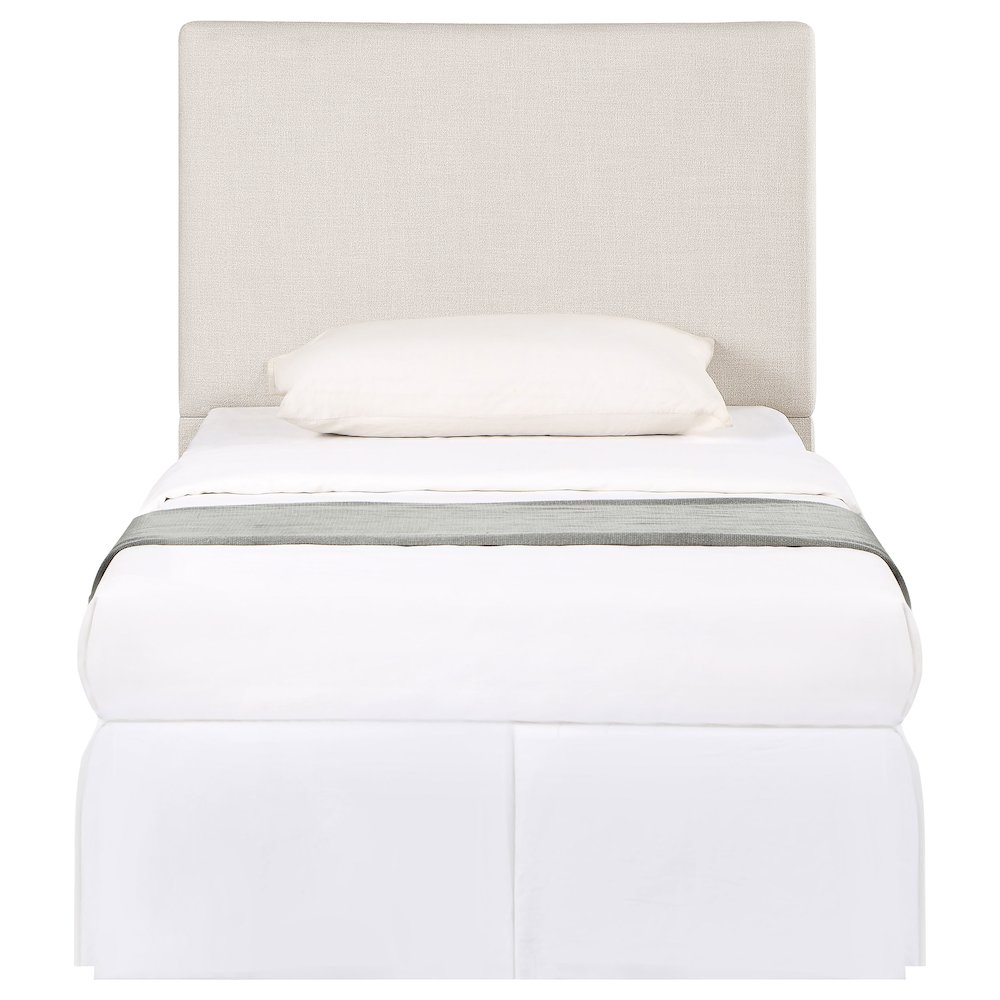 Pirro Upholstered Twin Panel Headboard Sand. Picture 3
