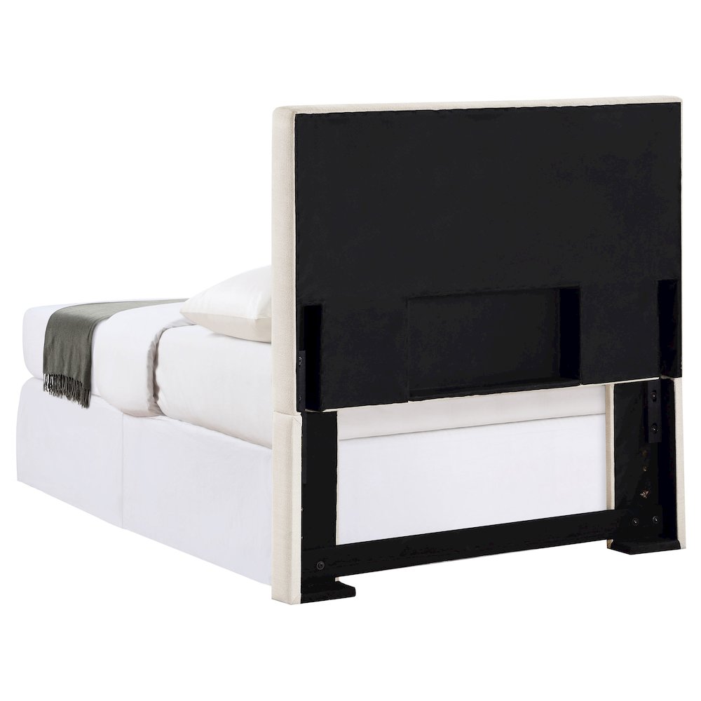 Pirro Upholstered Twin Panel Headboard Sand. Picture 4