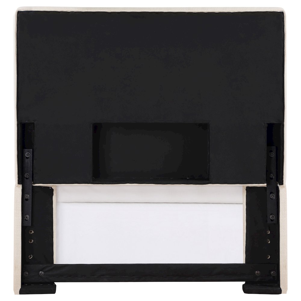 Pirro Upholstered Twin Panel Headboard Sand. Picture 5