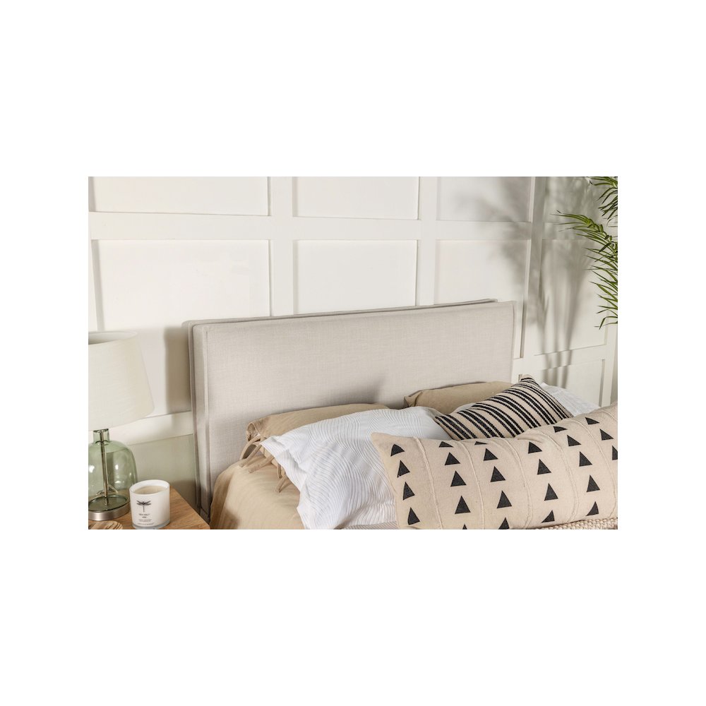 Izzy Upholstered King Panel Headboard Sand. Picture 7