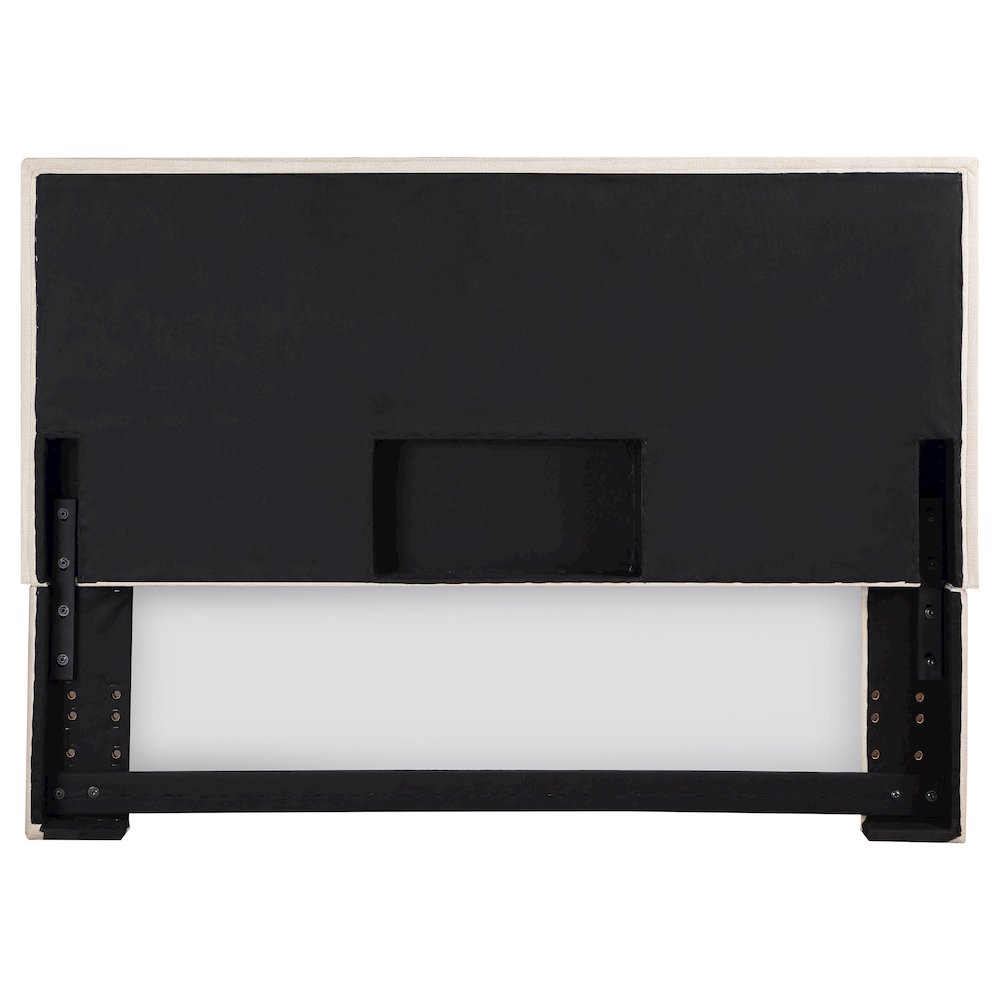 Izzy Upholstered King Panel Headboard Sand. Picture 5
