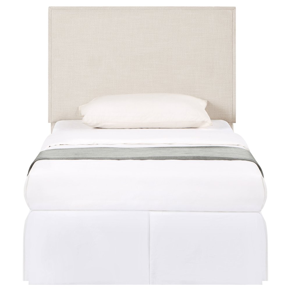 Izzy Upholstered Twin Panel Headboard Sand. Picture 3