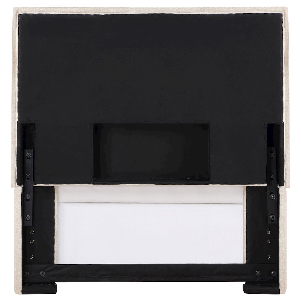 Izzy Upholstered Twin Panel Headboard Sand. Picture 5