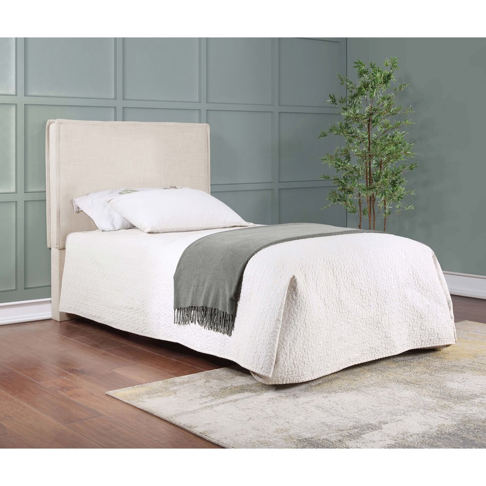 Izzy Upholstered Twin Panel Headboard Sand. Picture 9