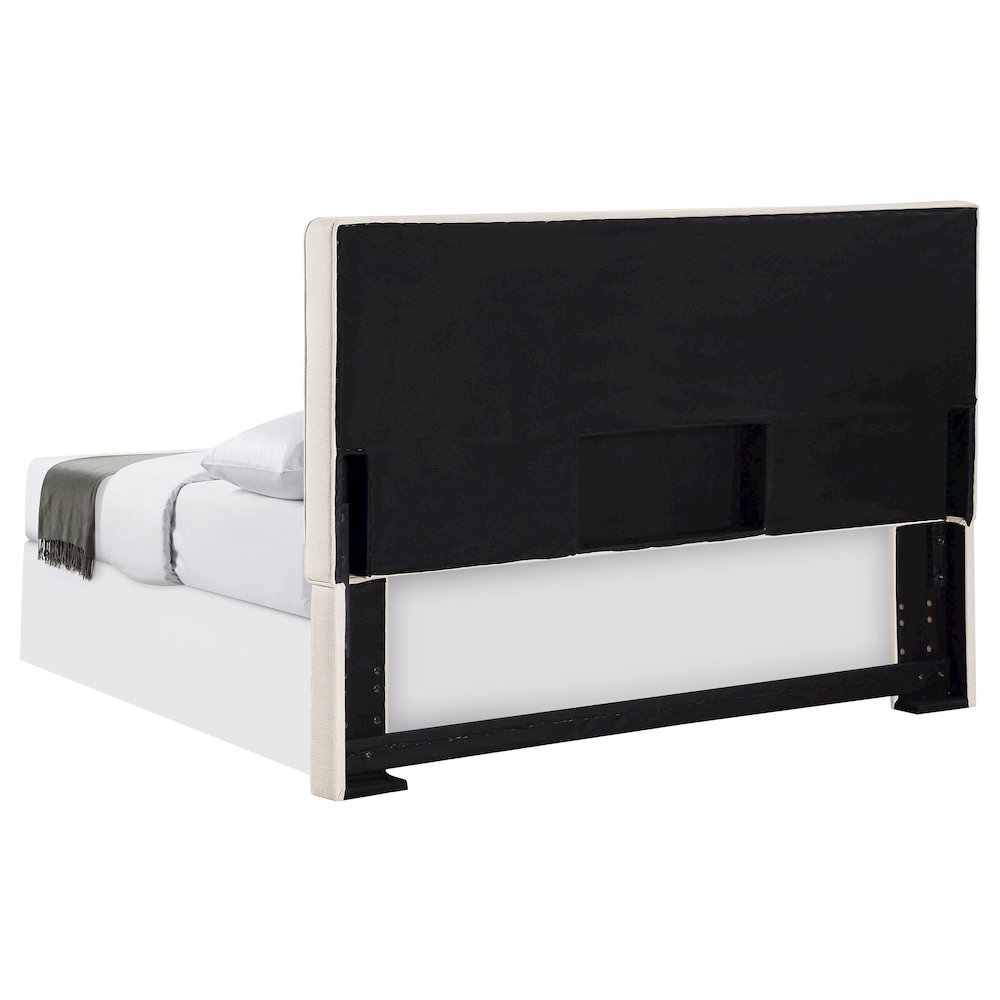 Kosmo Upholstered King Panel Headboard Sand. Picture 4