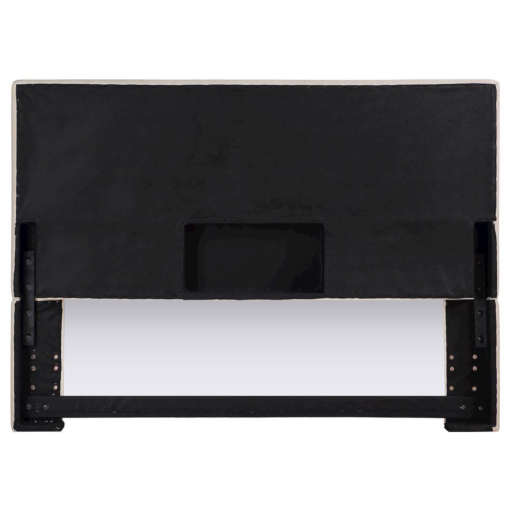 Kosmo Upholstered King Panel Headboard Sand. Picture 5