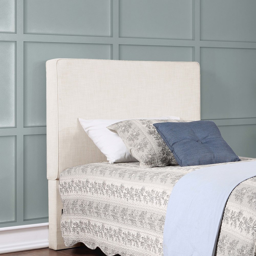Kosmo Upholstered Twin Panel Headboard Sand. Picture 7