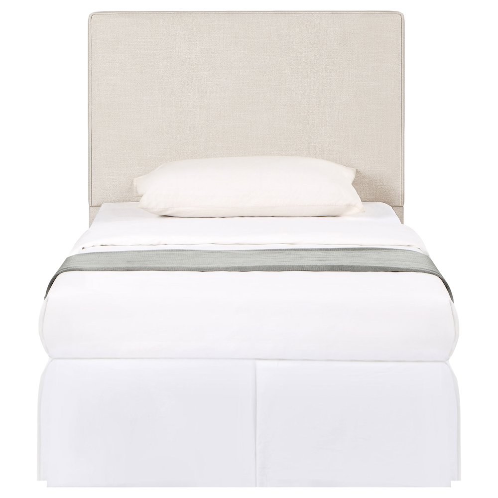 Kosmo Upholstered Twin Panel Headboard Sand. Picture 3