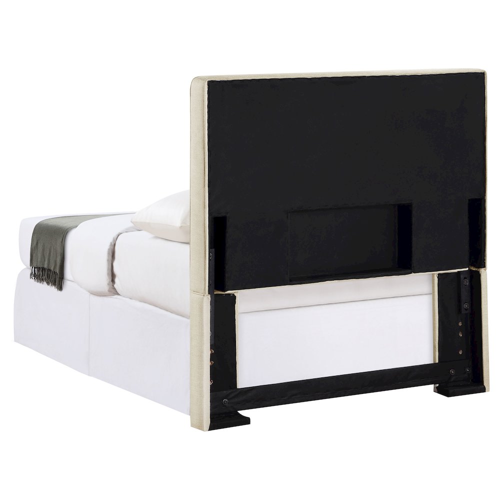 Kosmo Upholstered Twin Panel Headboard Sand. Picture 4