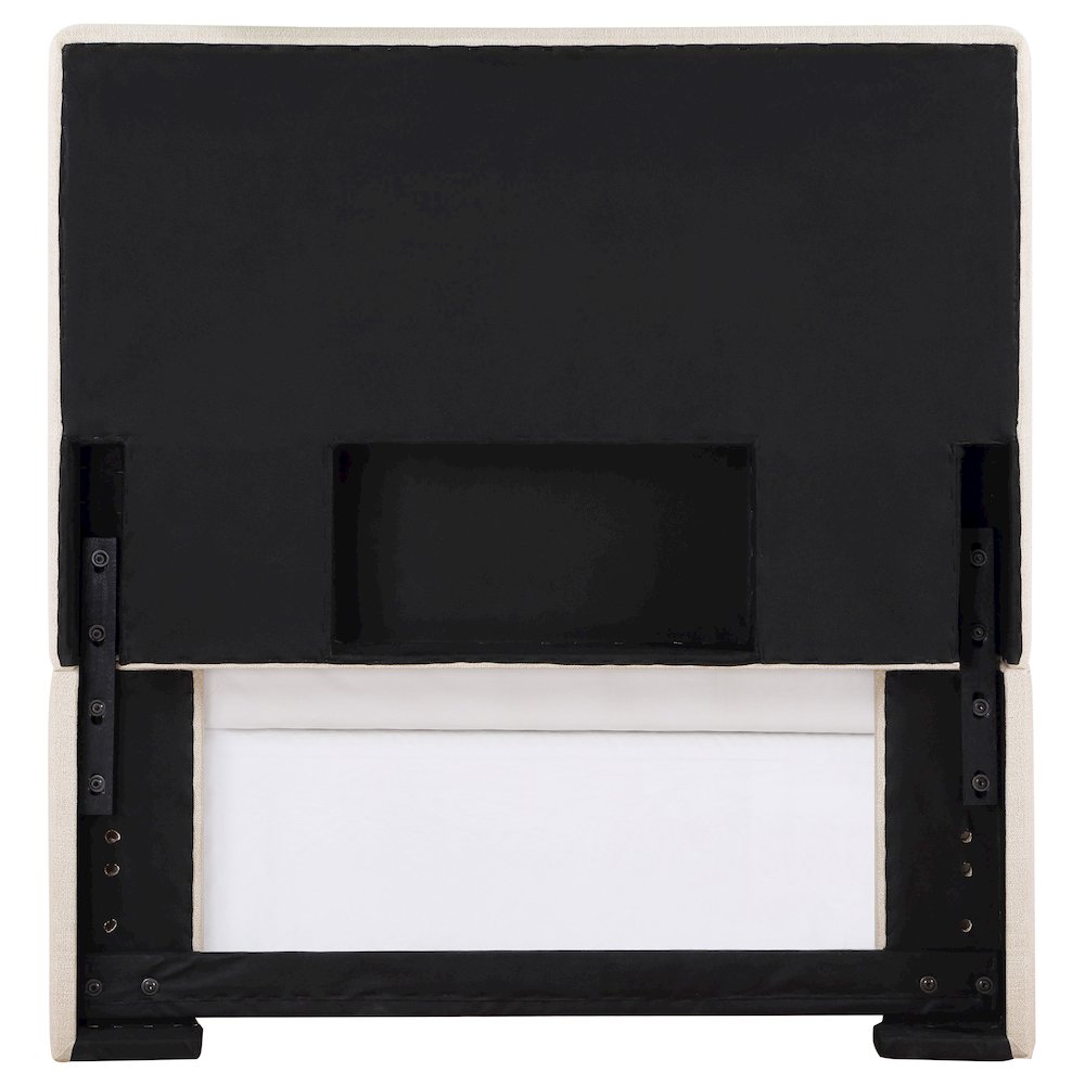 Kosmo Upholstered Twin Panel Headboard Sand. Picture 5