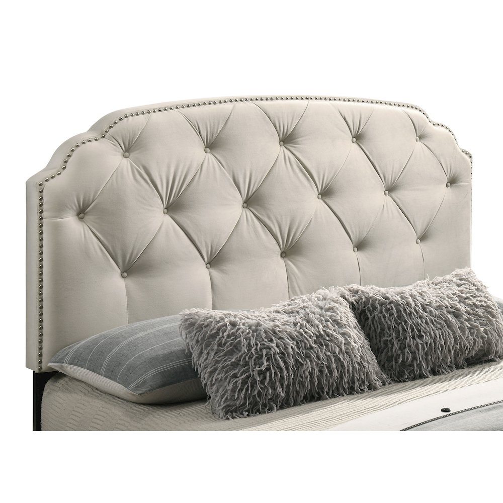Marianna 4-drawer Upholstered Eastern King Storage Bed Cream. Picture 9