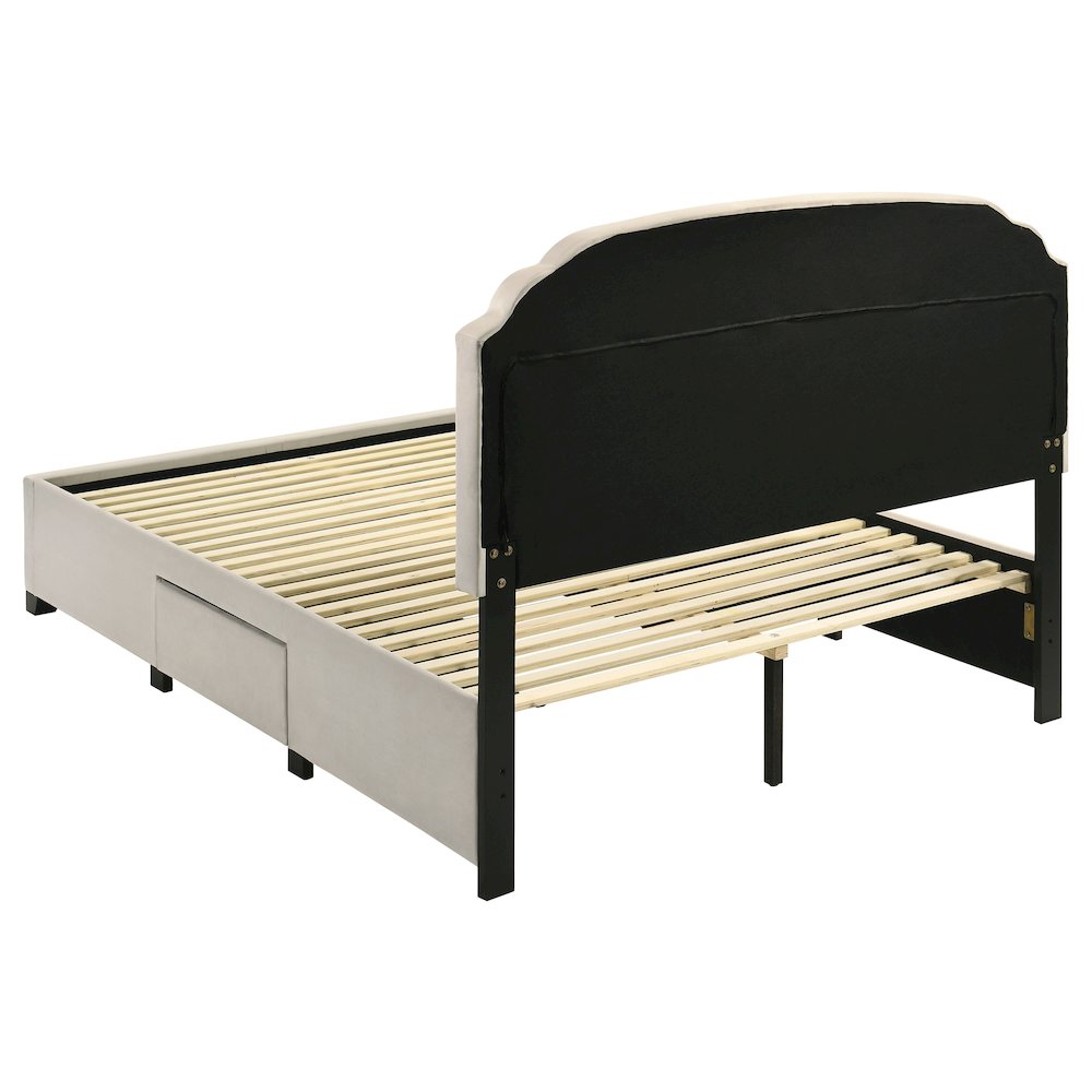 Marianna 4-drawer Upholstered Queen Storage Bed Cream. Picture 7