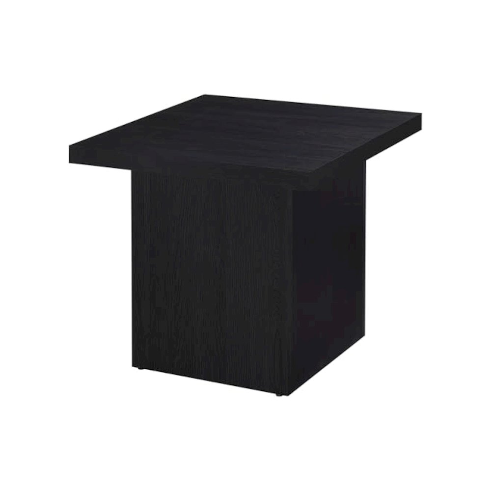 Max 2-piece Rectangular Coffee and End Table Set Black. Picture 5