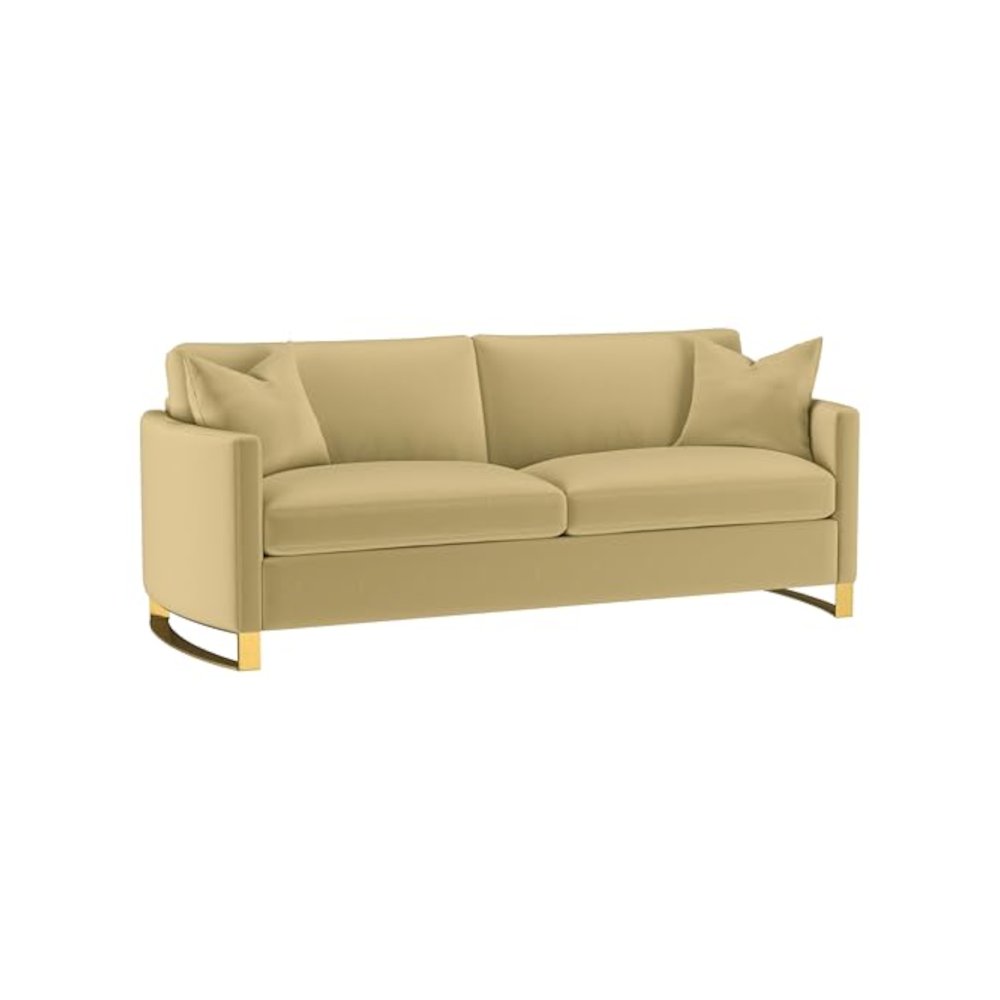 Corliss 2-piece Velvet Upholstered Sofa Set Camel. Picture 4
