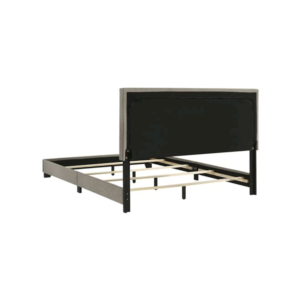 Dorian Fabric Upholstered Queen Panel Bed Taupe. Picture 6