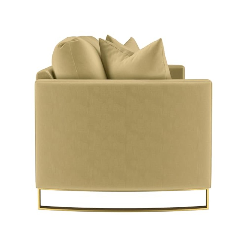 Corliss Upholstered Curved Track Arm Sofa Camel. Picture 10