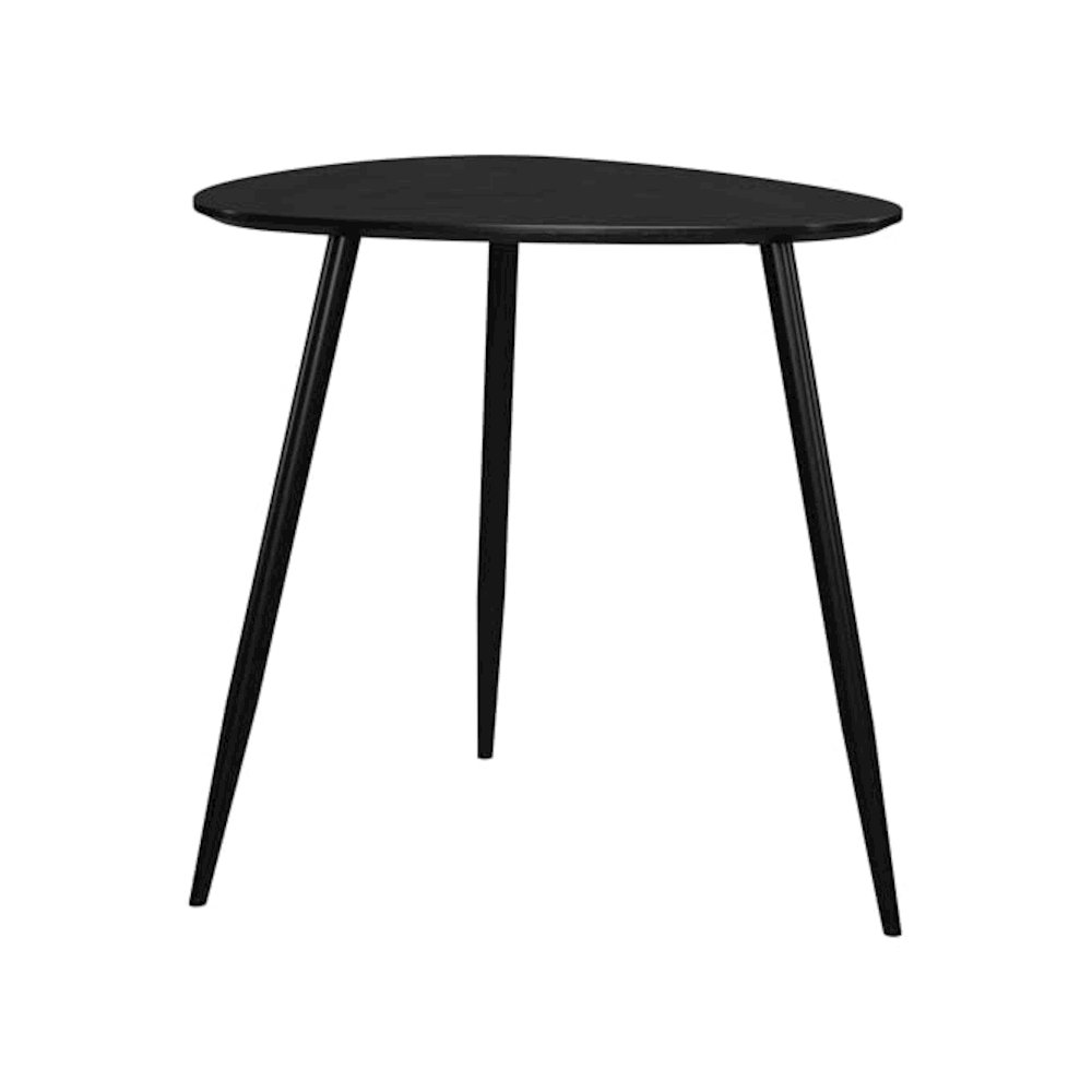 Odessa 3-piece Triangular Coffee and End Table Set Black. Picture 3