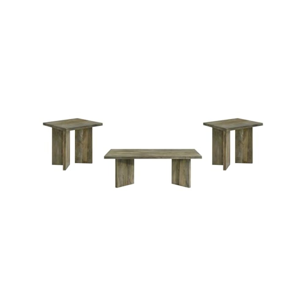 Andando 3-piece Coffee and End Table Set Mango Brown. Picture 1