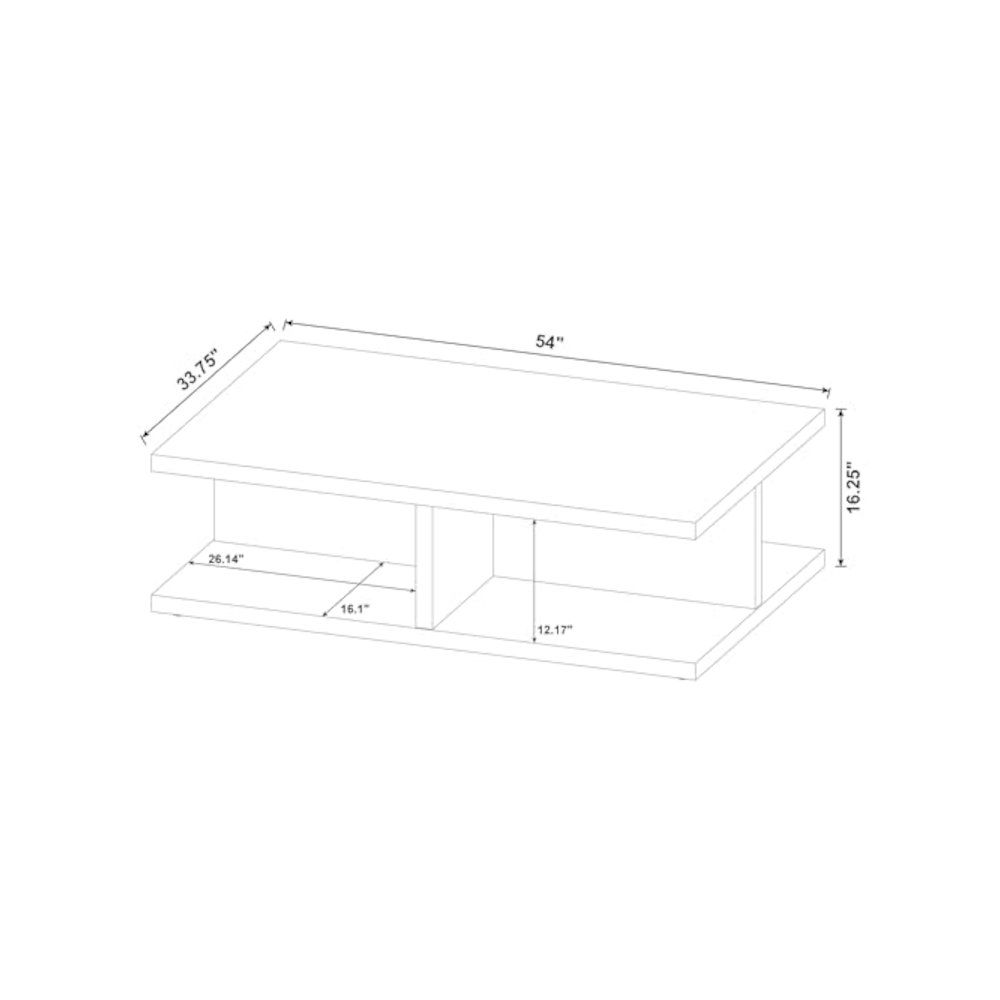 Cortona Square Engineered Wood Cocktail Coffee Table Mango. Picture 3