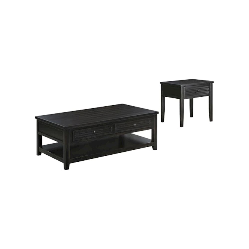 Concord 2-piece Coffee and End Table Set Distressed Java. Picture 1