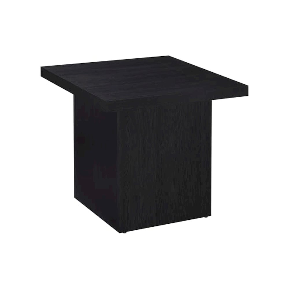 Max 2-piece Rectangular Coffee and End Table Set Black. Picture 4