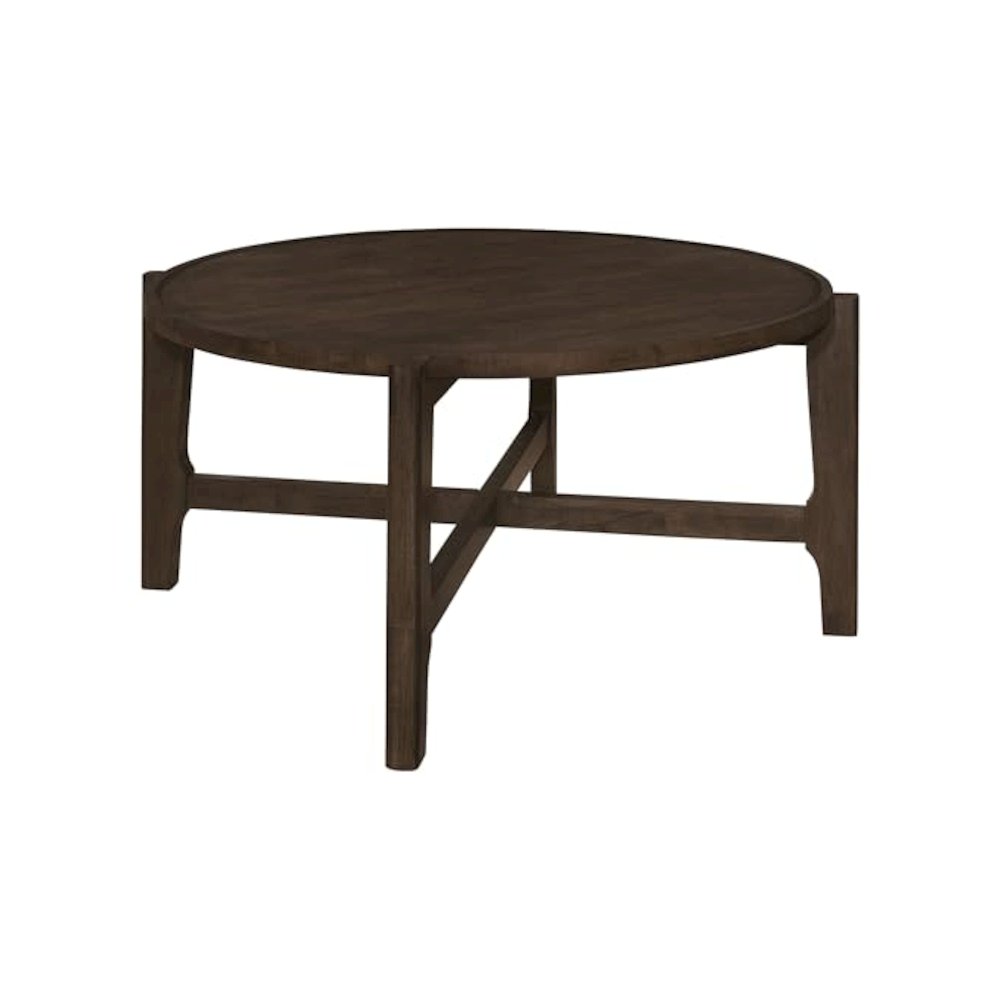 Cota 2-piece Solid Wood Coffee and End Table Set Dark Brown. Picture 7