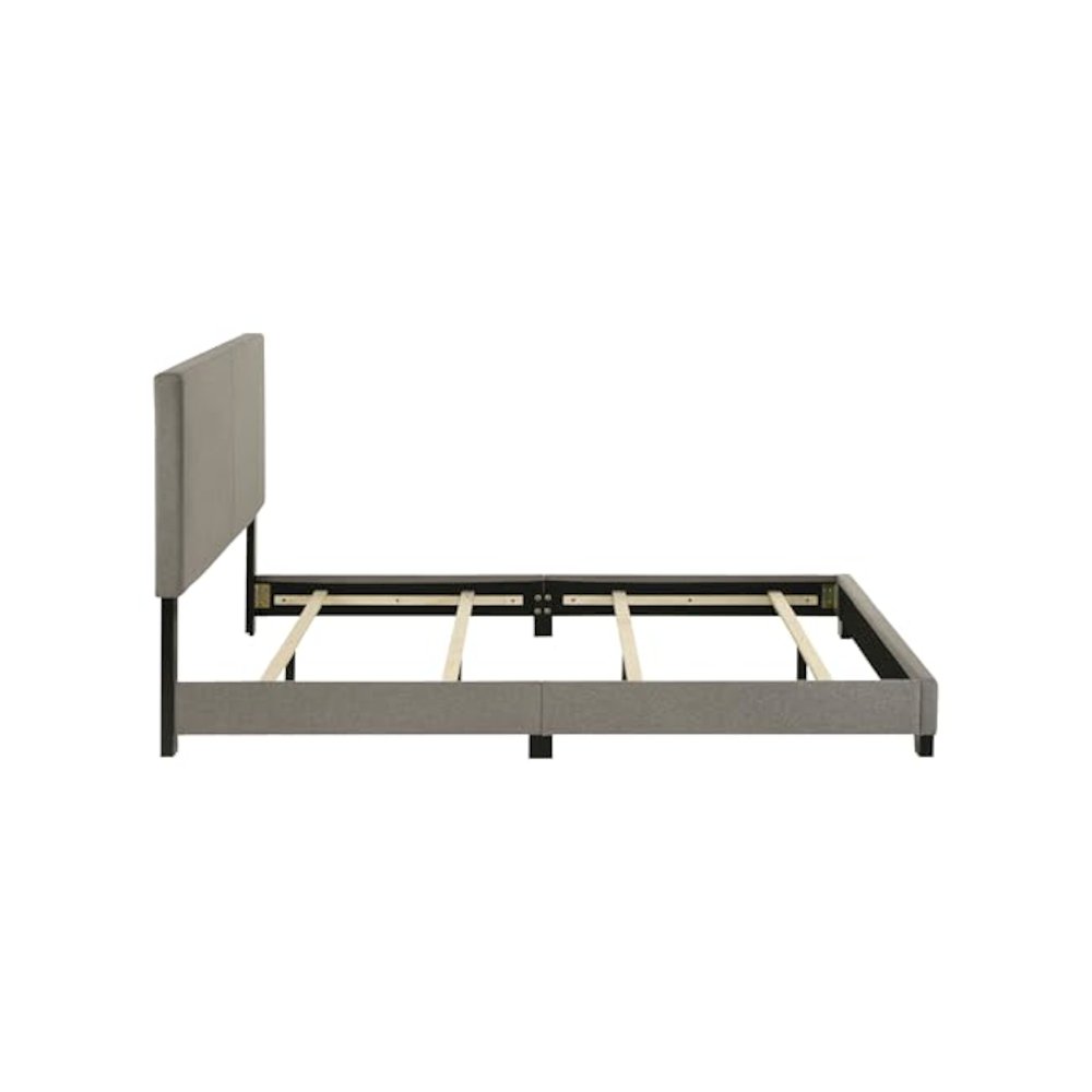 Dorian Fabric Upholstered Queen Panel Bed Taupe. Picture 7