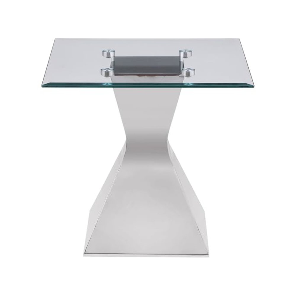 Jenny 2-piece Rectangular Coffee and End Table Set Chrome. Picture 5