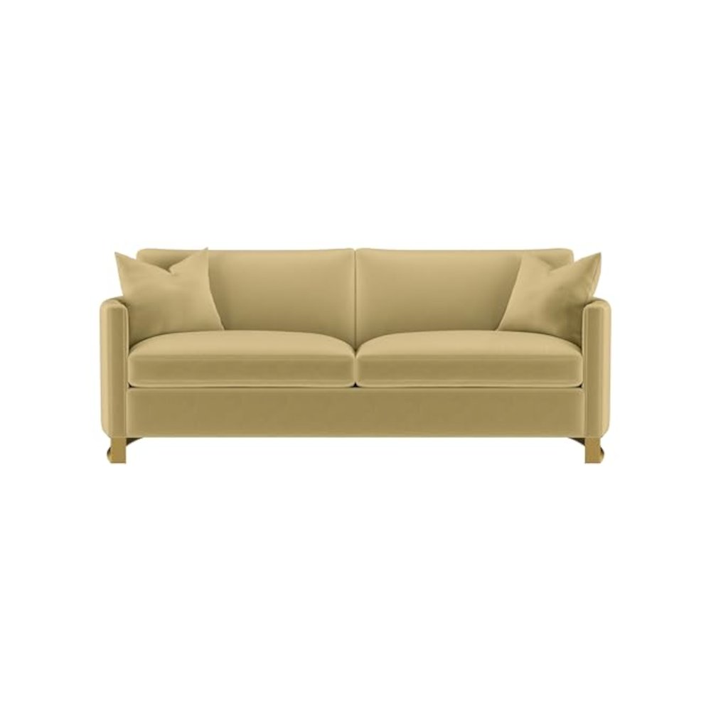 Corliss Upholstered Curved Track Arm Sofa Camel. Picture 4
