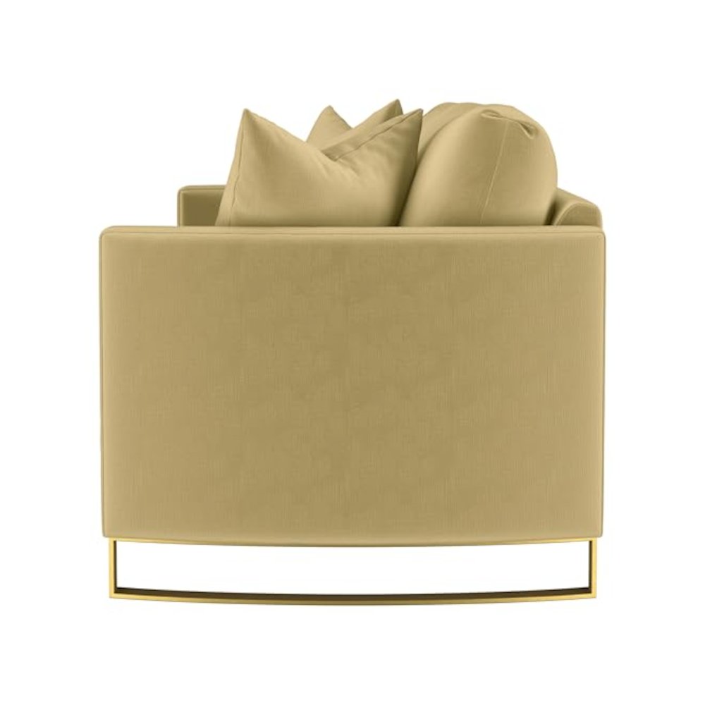 Corliss Upholstered Curved Track Arm Sofa Camel. Picture 6