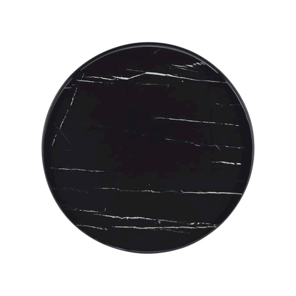 Briggs 2-piece Round Coffee and End Table Set Black. Picture 6