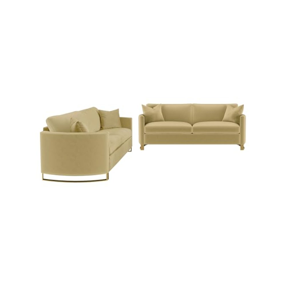Corliss 2-piece Velvet Upholstered Sofa Set Camel. Picture 1