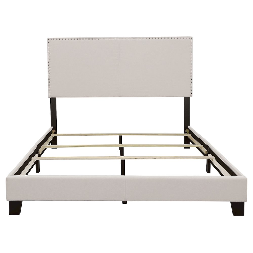 Boyd Upholstered Full Panel Bed Ivory. Picture 4