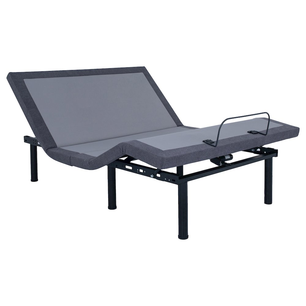 Clara Eastern King Adjustable Bed Base Grey and Black. Picture 1