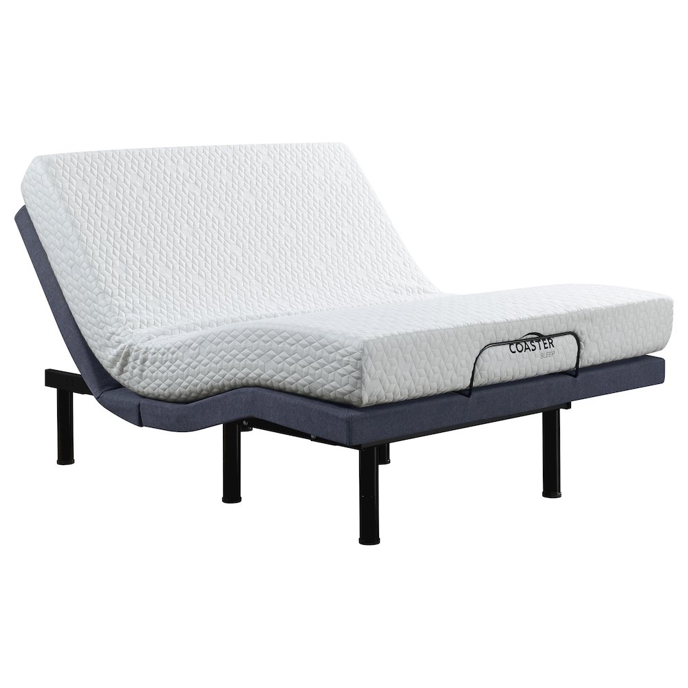 Negan Twin Extra Long Adjustable Bed Base Grey and Black. Picture 3