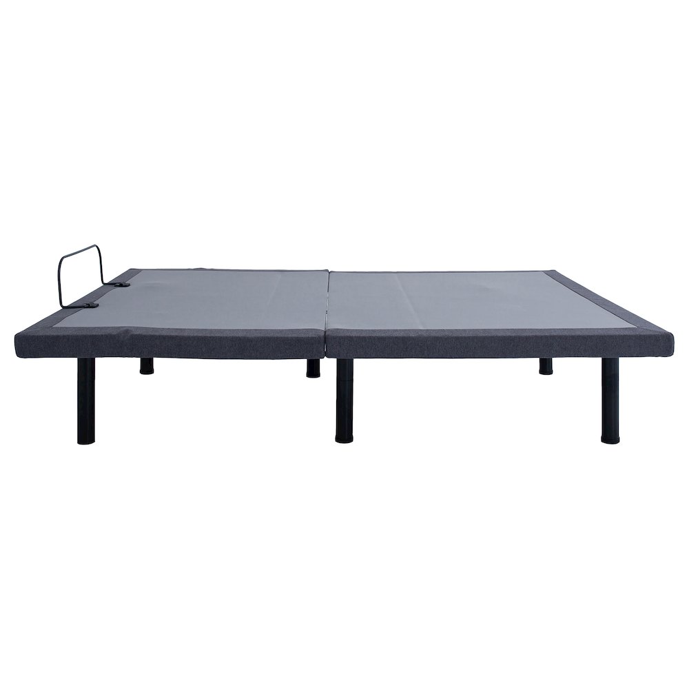 Negan Twin Extra Long Adjustable Bed Base Grey and Black. Picture 8