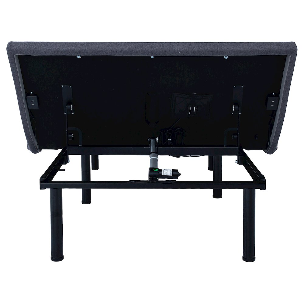 Negan Twin Extra Long Adjustable Bed Base Grey and Black. Picture 9