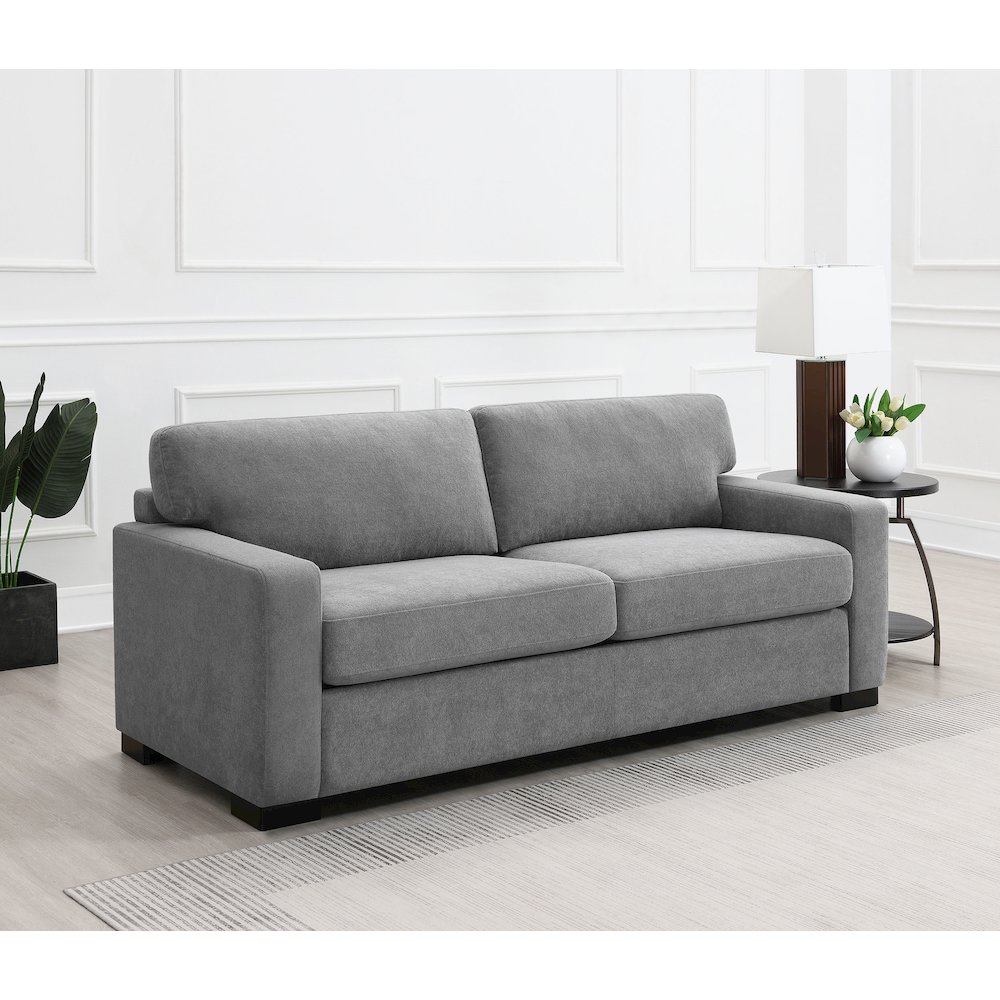 Simpson Upholstered Sofa Sleeper with Queen Mattress Grey. Picture 10