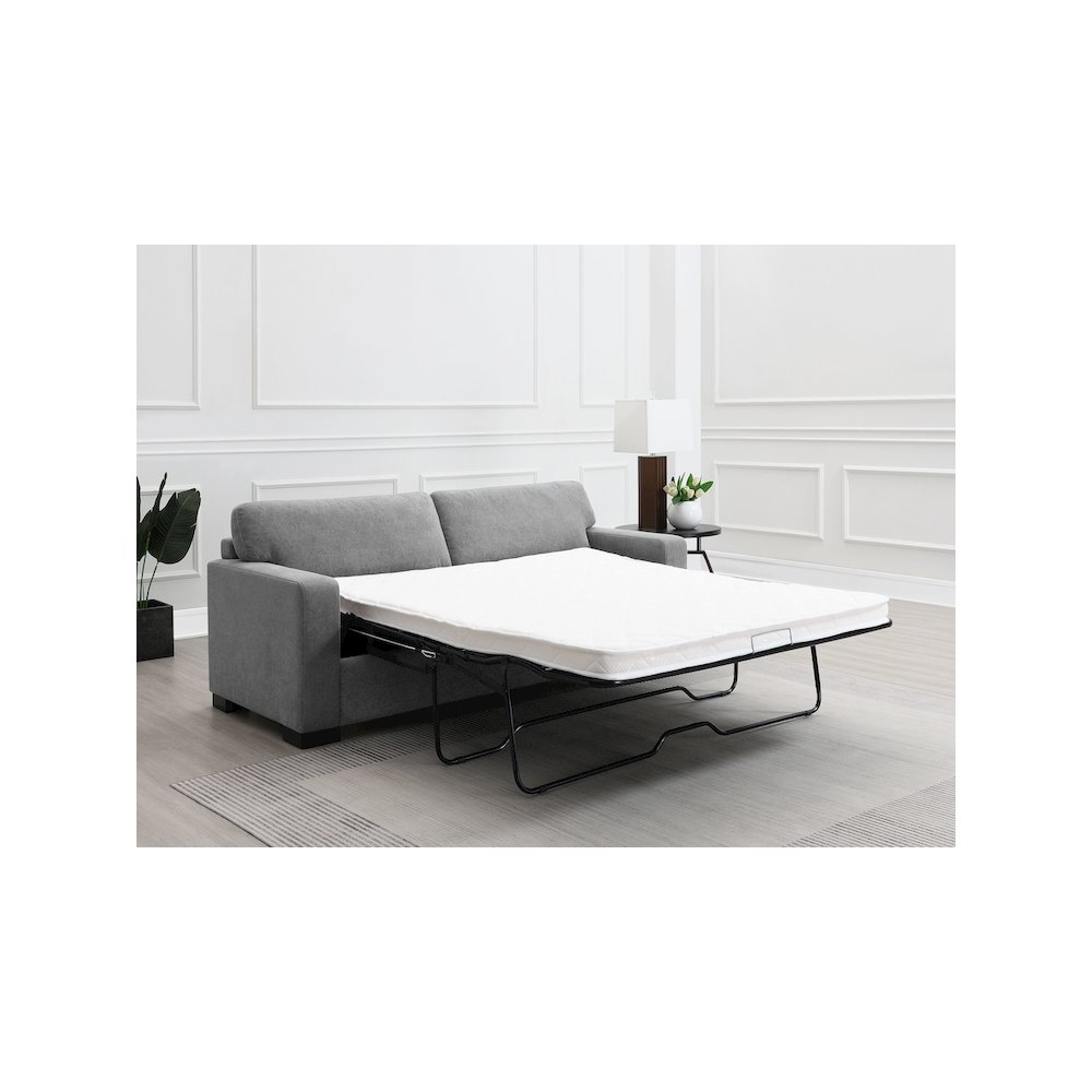 Simpson Upholstered Sofa Sleeper with Queen Mattress Grey. Picture 12
