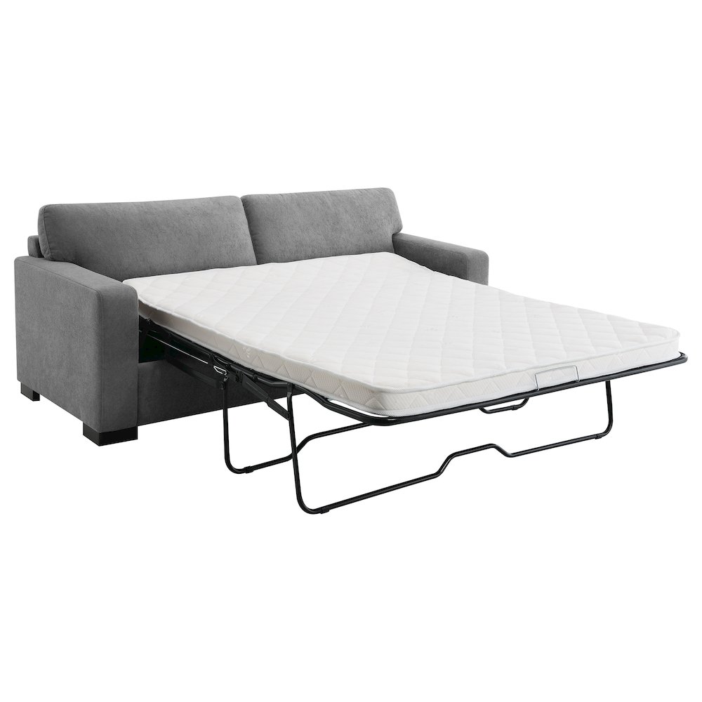 Simpson Upholstered Sofa Sleeper with Queen Mattress Grey. Picture 3
