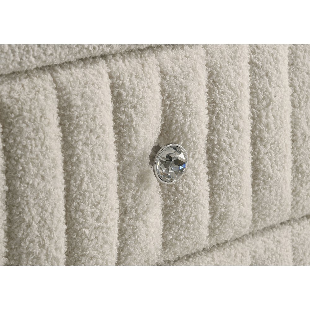 Sonya 4-piece Upholstered Queen Bedroom Set Ivory. Picture 13