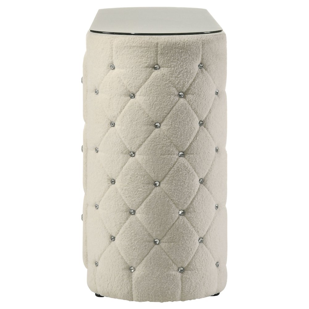Sonya 6-drawer Upholstered Bedroom Dresser Ivory. Picture 5