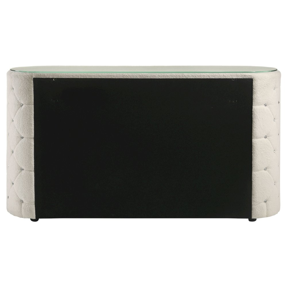Sonya 6-drawer Upholstered Bedroom Dresser Ivory. Picture 7