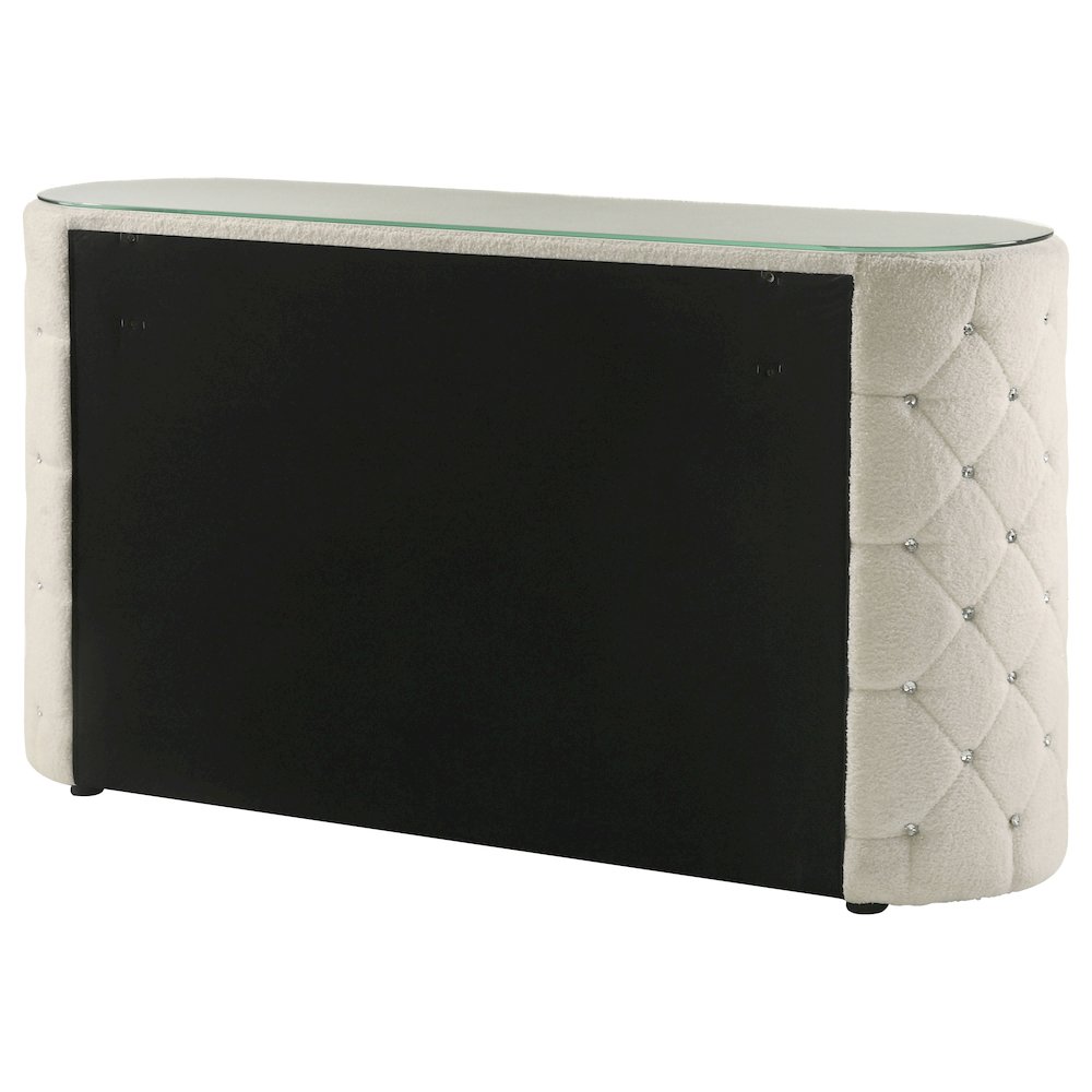 Sonya 6-drawer Upholstered Bedroom Dresser Ivory. Picture 8