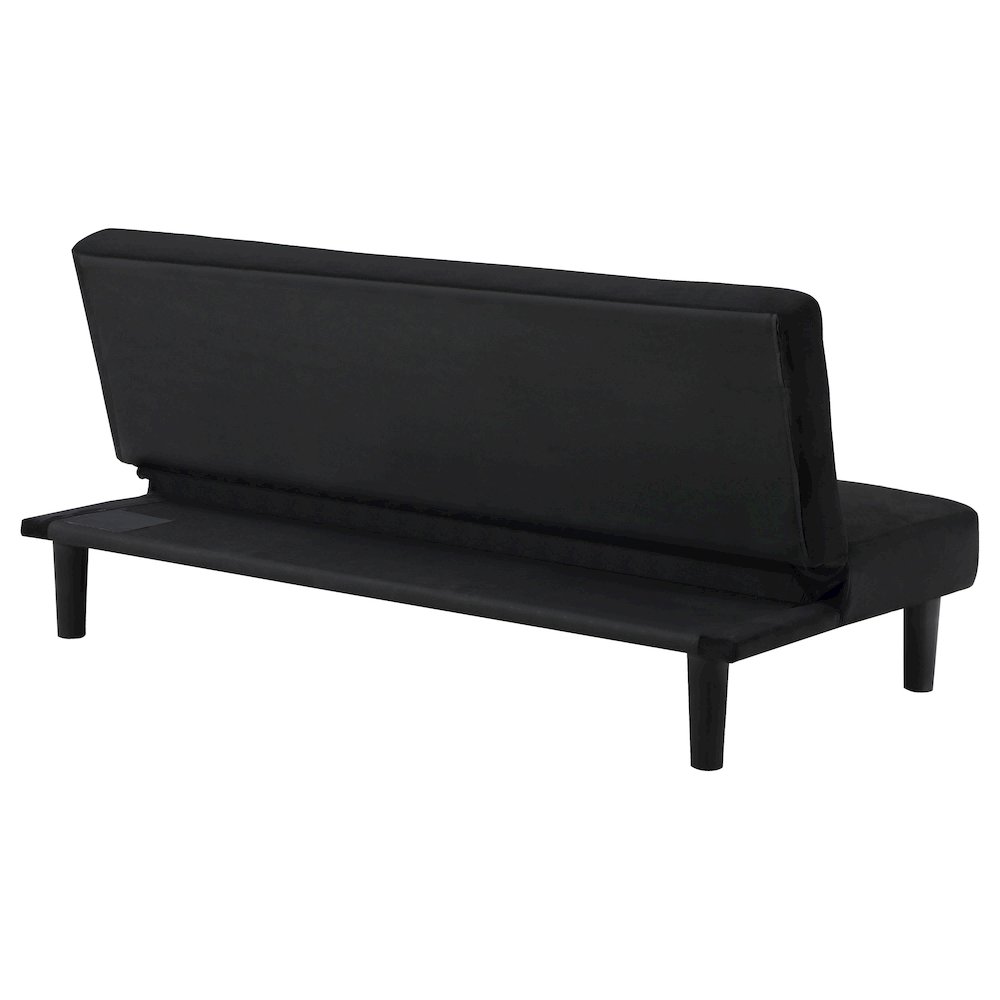 Stanford Upholstered Tufted Convertible Sofa Bed Black. Picture 8