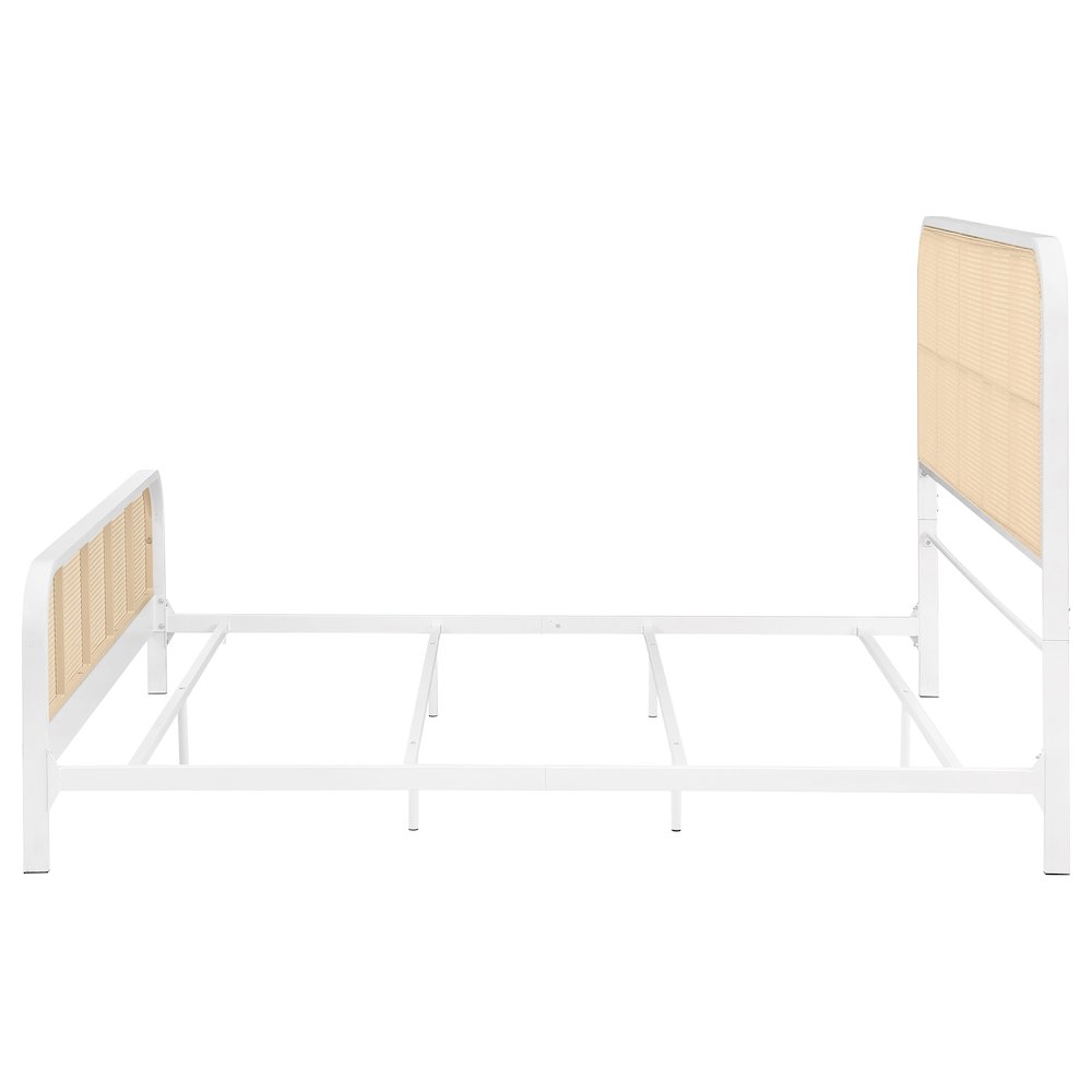 Lanewood Open Cane Webbing Metal Eastern King Bed White. Picture 5
