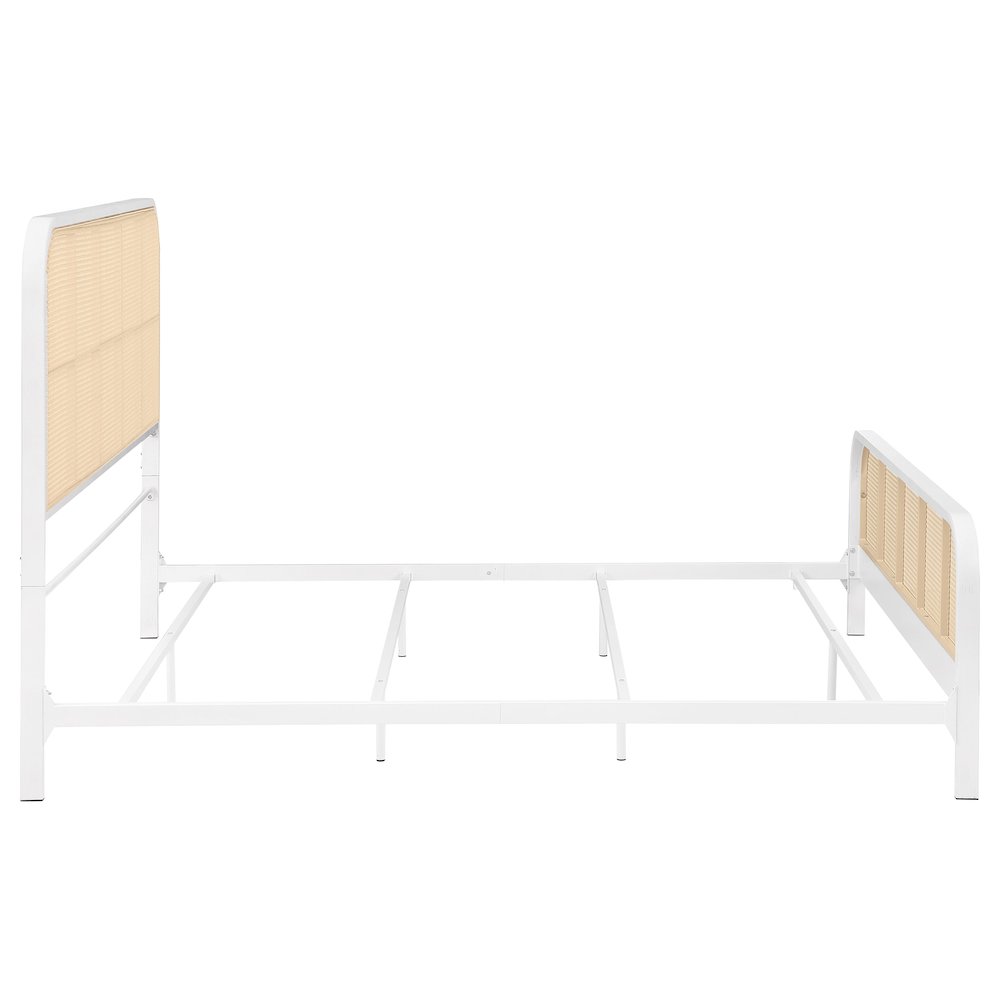 Lanewood Open Cane Webbing Metal Eastern King Bed White. Picture 8